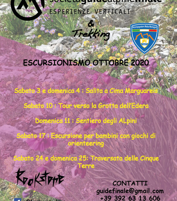 ESCURSIONI ACCOMPAGNATE OTTOBRE 2020